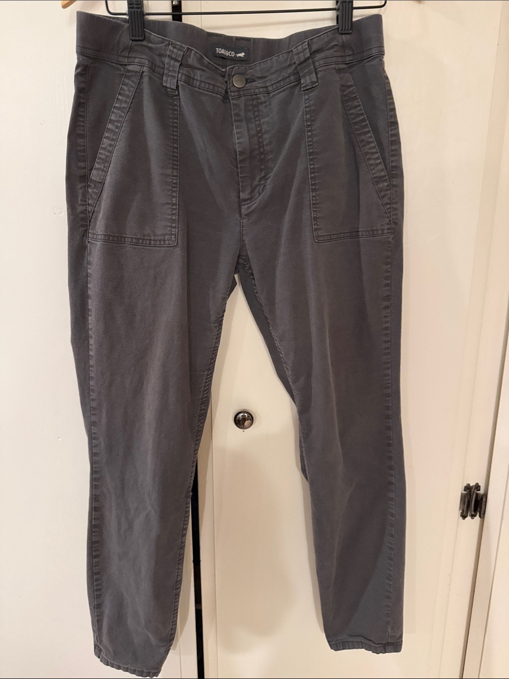 Toad&Co Charcoal Gray Cropped Utility Cargo Style Pants